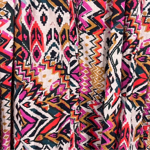 ZARA TRIBAL PRINT SLEEVED MINI DRESS SIZE SMALL - Picture 8 of 16